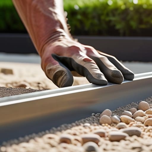 Showing how block paving is laid accurately.