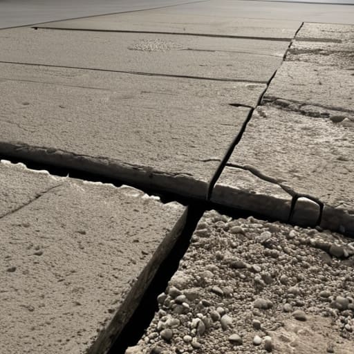 Five Blobs of Mortar and a Cracked Slab