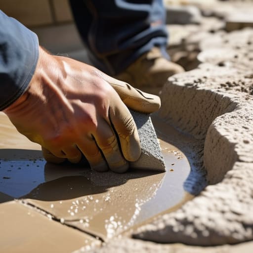 How to lay natural stone paving.