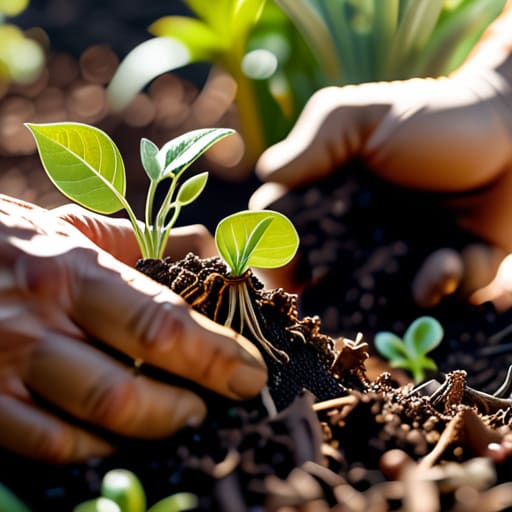 Preparing a garden for the spring season.