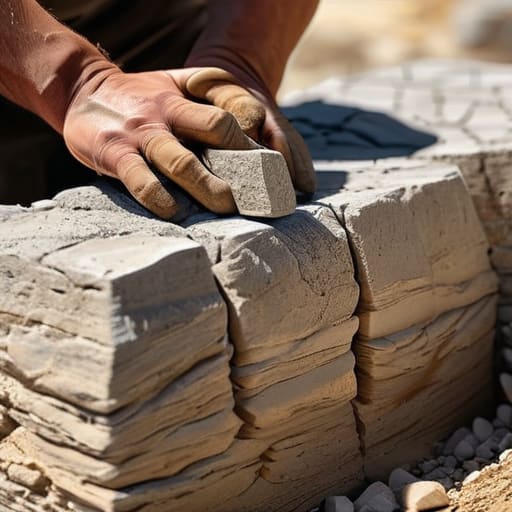 Bedding Stone the Way It Lay in the Quarry